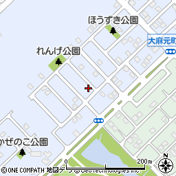 北海道江別市大麻元町174-48周辺の地図