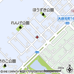 北海道江別市大麻元町174-34周辺の地図