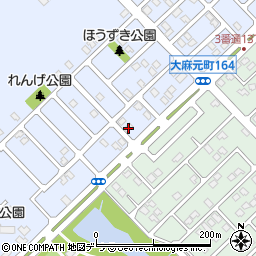 北海道江別市大麻元町174-11周辺の地図