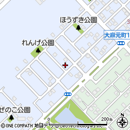 北海道江別市大麻元町174-35周辺の地図