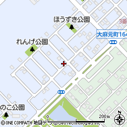 北海道江別市大麻元町174-33周辺の地図