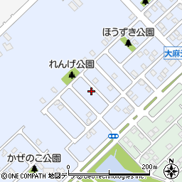 北海道江別市大麻元町174-45周辺の地図