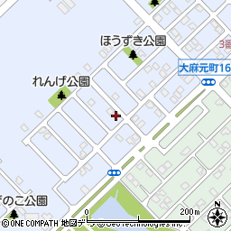 北海道江別市大麻元町174-32周辺の地図