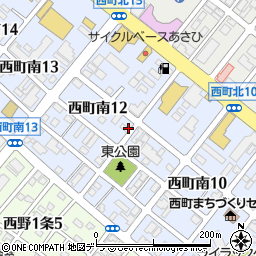 北海道札幌市西区西町南周辺の地図