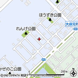 北海道江別市大麻元町174-37周辺の地図