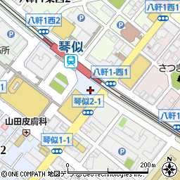 ファミリーマートＪＲ琴似駅前店周辺の地図