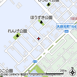 北海道江別市大麻元町174-19周辺の地図