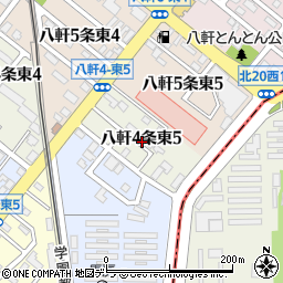 北海道札幌市西区八軒４条東周辺の地図