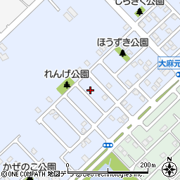 北海道江別市大麻元町174-39周辺の地図