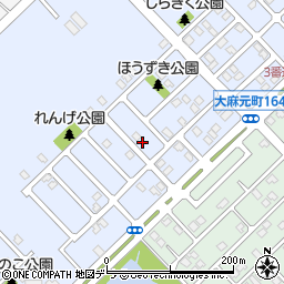 北海道江別市大麻元町174-20周辺の地図