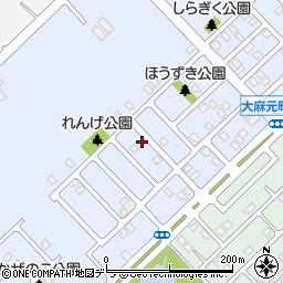 北海道江別市大麻元町174-28周辺の地図