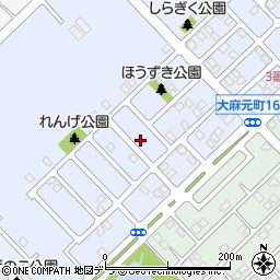北海道江別市大麻元町174-21周辺の地図