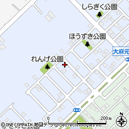 北海道江別市大麻元町174-27周辺の地図