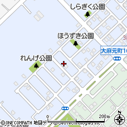 北海道江別市大麻元町174-22周辺の地図