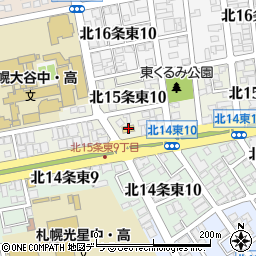 セブンイレブン札幌北１５条東店周辺の地図