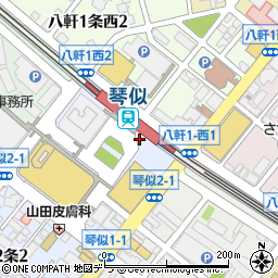 JR琴似駅周辺の地図
