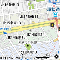 リパーク札幌北１４東１４駐車場周辺の地図