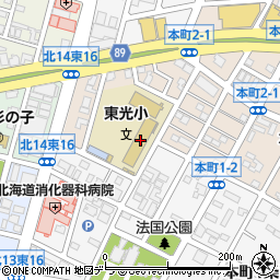 札幌市立東光小学校周辺の地図