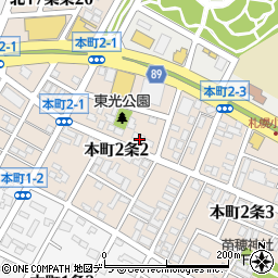 北海道札幌市東区本町２条2丁目2-27周辺の地図