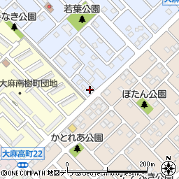 北海道江別市大麻新町12-18周辺の地図