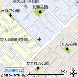 北海道江別市大麻新町12-9周辺の地図