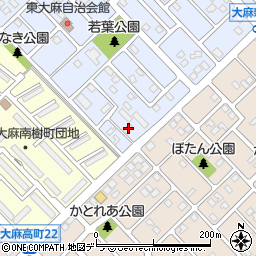 北海道江別市大麻新町12-6周辺の地図