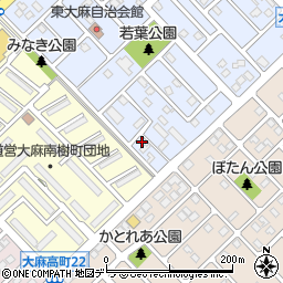 北海道江別市大麻新町12-10周辺の地図