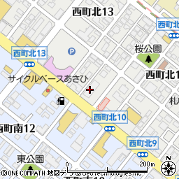 株式会社花の博善社　西店周辺の地図