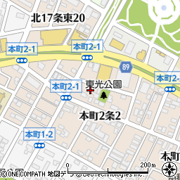 北海道札幌市東区本町２条2丁目2-7周辺の地図