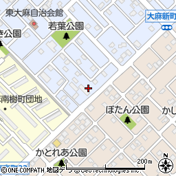 北海道江別市大麻新町13-22周辺の地図