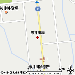 赤井川郵便局周辺の地図