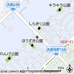 北海道江別市大麻元町169-5周辺の地図