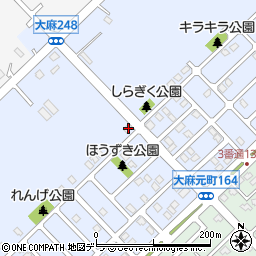 北海道江別市大麻元町169-2周辺の地図