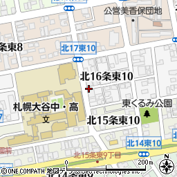 北海道札幌市東区北１６条東周辺の地図