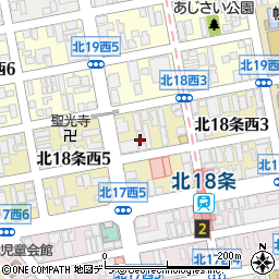なの花薬局　札幌北１８条店周辺の地図