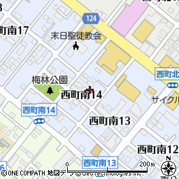 北海道札幌市西区西町南14丁目周辺の地図
