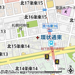 ユニカ北１５条駐車場周辺の地図