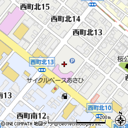 スペースクリエイト自遊空間　札幌西町店周辺の地図