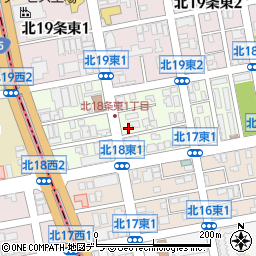 北海道札幌市東区北１８条東1丁目周辺の地図