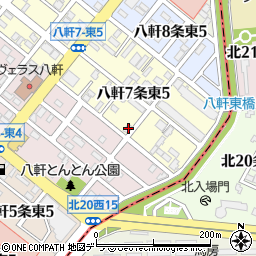 北海道札幌市西区八軒７条東5丁目2-1周辺の地図