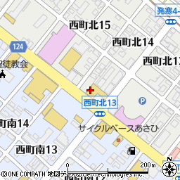 ＨｏｎｄａＣａｒｓ北海道西町店周辺の地図