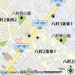 ローソン札幌八軒２条東店周辺の地図