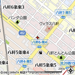 ローソン札幌八軒６条店周辺の地図