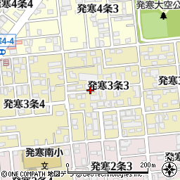 北海道札幌市西区発寒３条周辺の地図