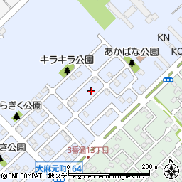 北海道江別市大麻元町161-41周辺の地図