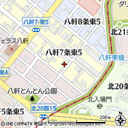 北海道札幌市西区八軒７条東5丁目2-21周辺の地図