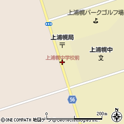 上浦幌中学校前周辺の地図