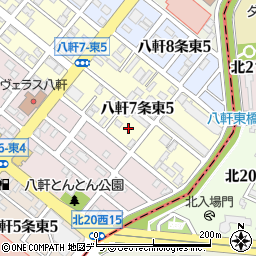 北海道札幌市西区八軒７条東5丁目2周辺の地図