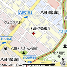 北海道札幌市西区八軒７条東5丁目2-7周辺の地図