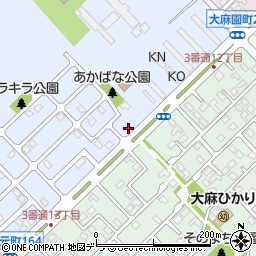北海道江別市大麻元町158-8周辺の地図